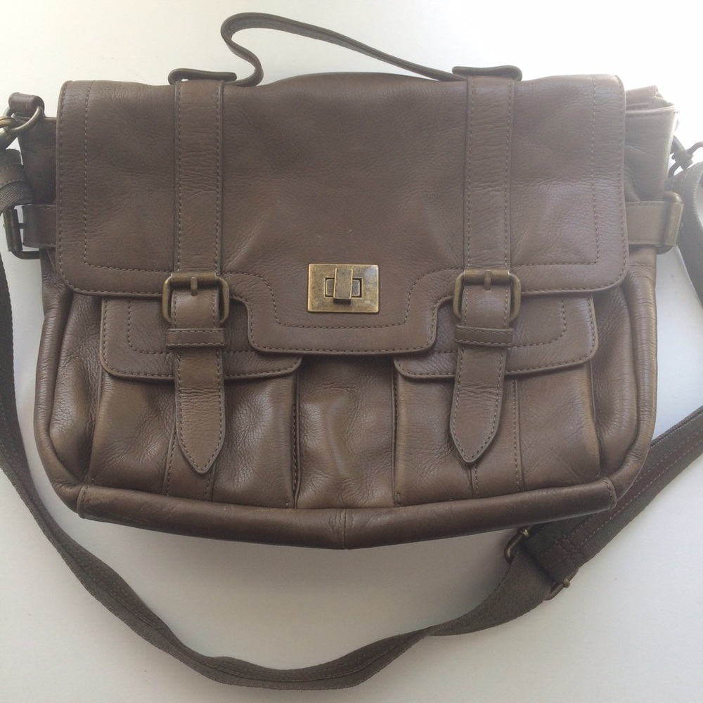Audrey Brooke leather crossbody bag/ messenger bag